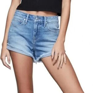 GOOD AMERICAN Good Curve High Waist Denim Shorts B330